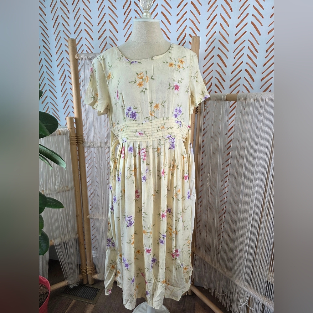 Worthington Kids Dress in Cream with Floral Design